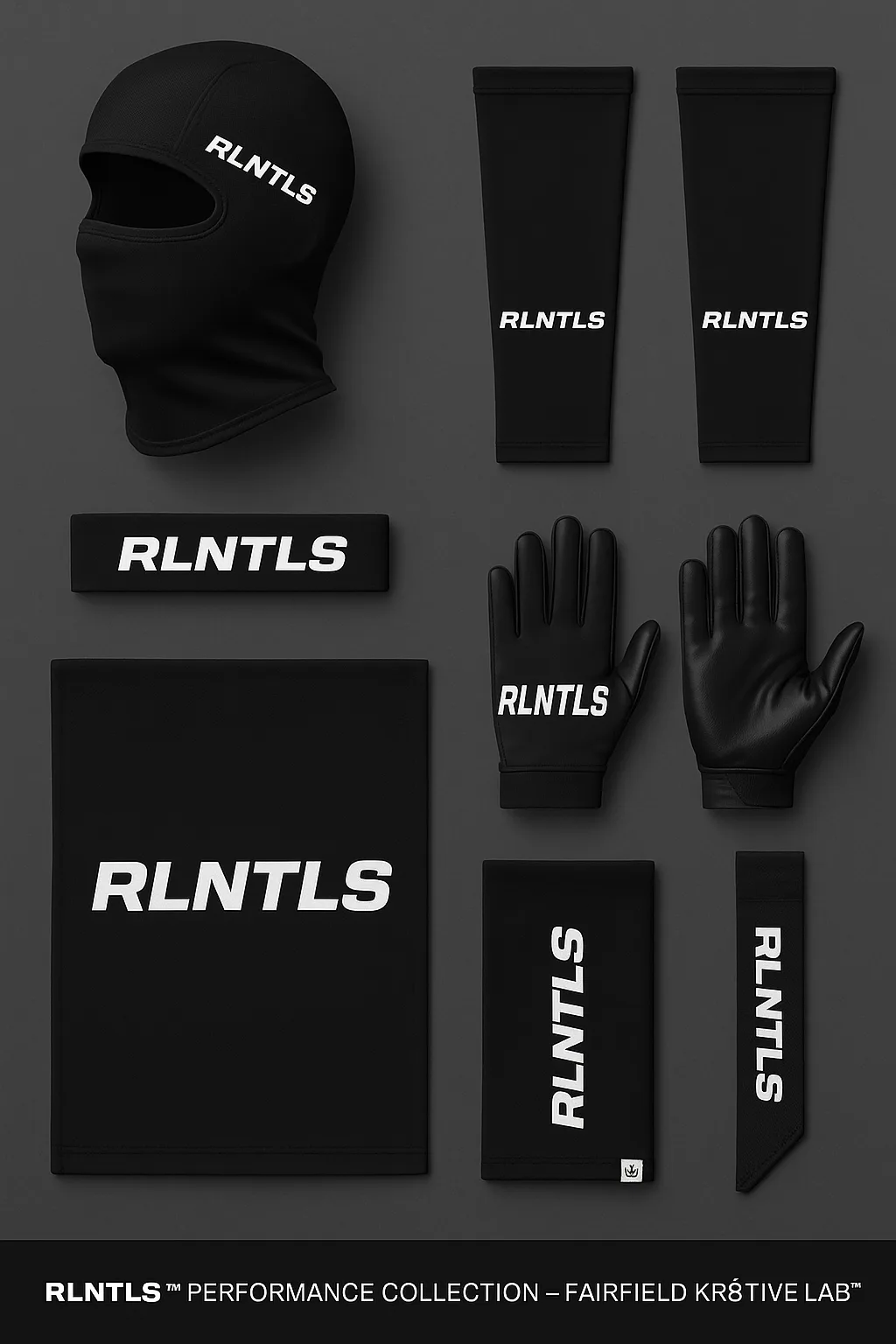 Full accessory collection laid out flat